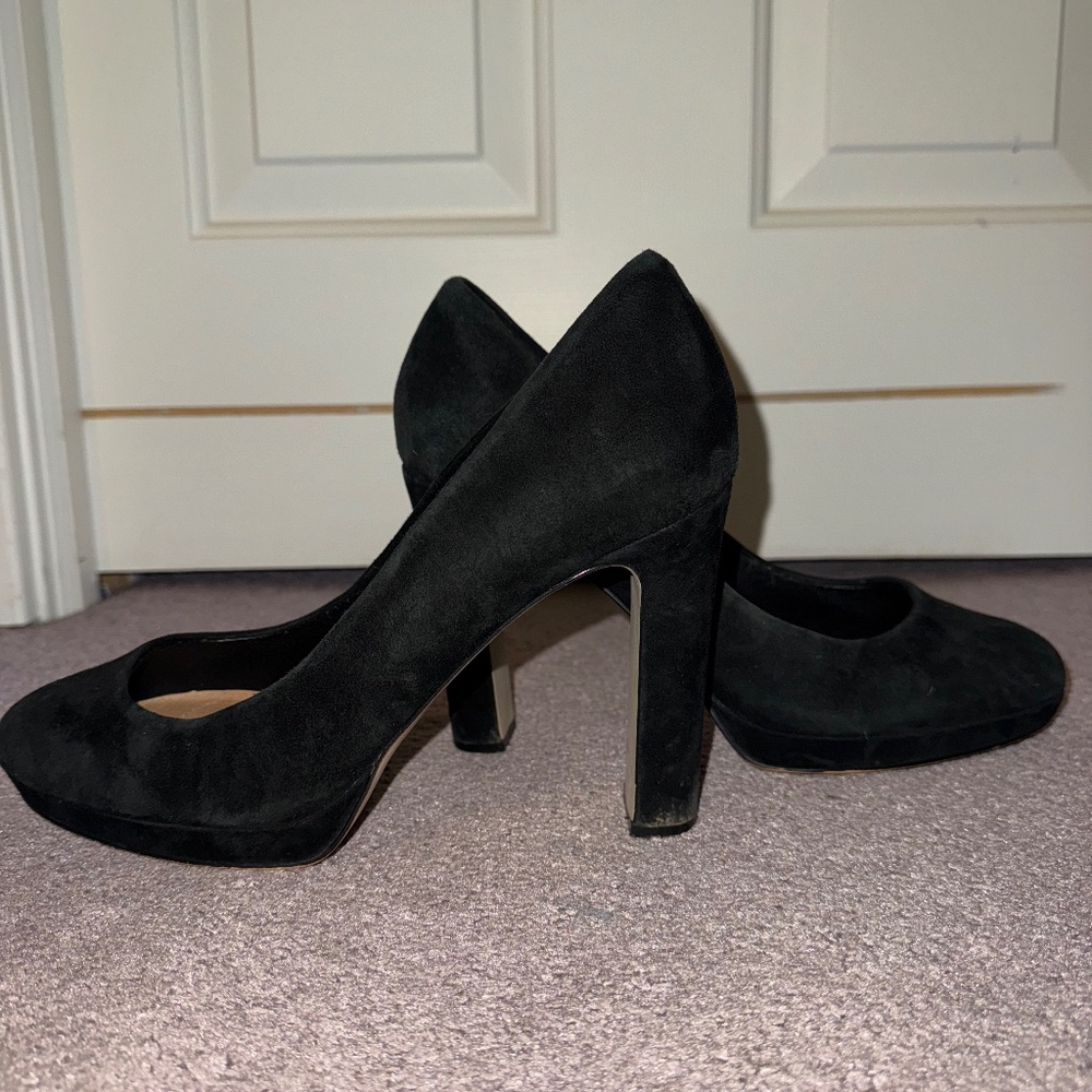 Tahari Black Suede Heels